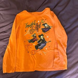 Disney Orange Long Sleeve Witch Graphic Tee